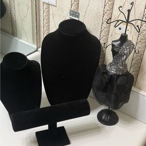 Black Jewelry Display Set